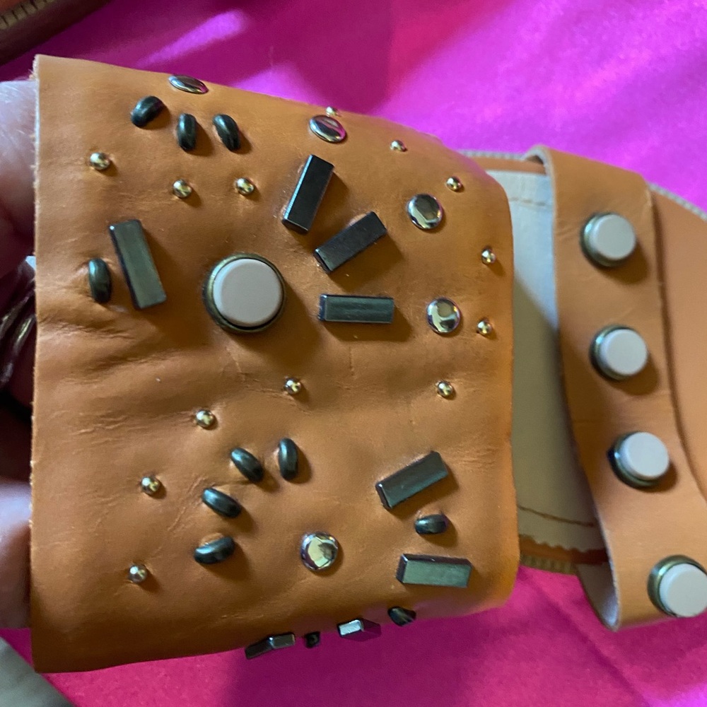 Kelsi Dagger Brown Studded Sandals - Picture 6 of 6